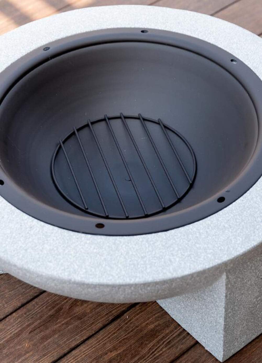 Fire Pit with Barbecue Grill Fire Bowl for Garden and Terrace Outdoor Garden Fire Pit with Net Cover 7129cm (with Poker)