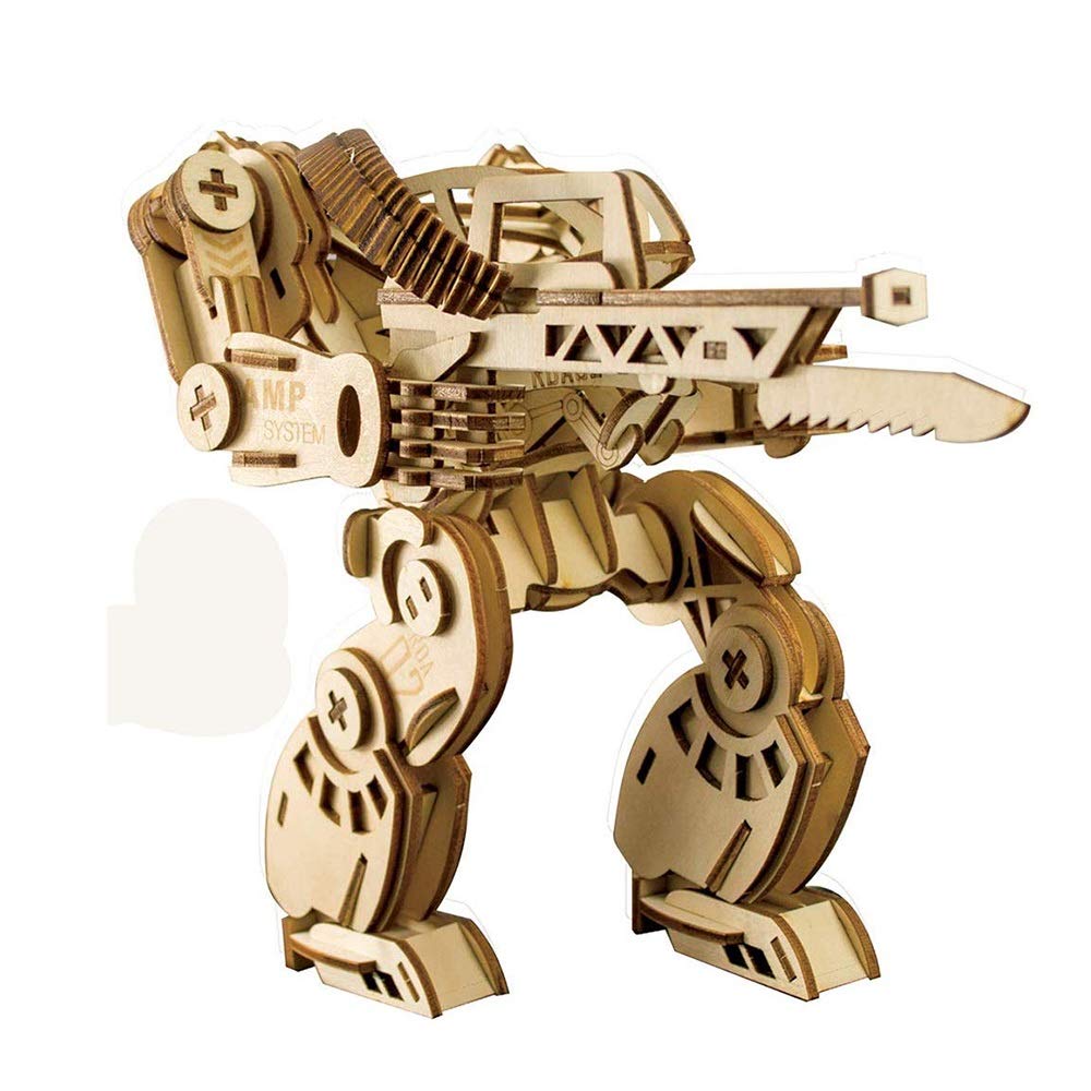 LBSX Wooden robot Kit-3d Wooden Model Building Kit-Best Gift for Boys and Girls When Christmas/Birthday/Valentine's Day