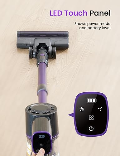 Miniatura 8 de Vexilar V8PRO - Aspiradora inalámbrica para el hogar, aspiradora de palo de 25 Kpa con diseño de pie, máximo 35 minutos de funcionamiento,