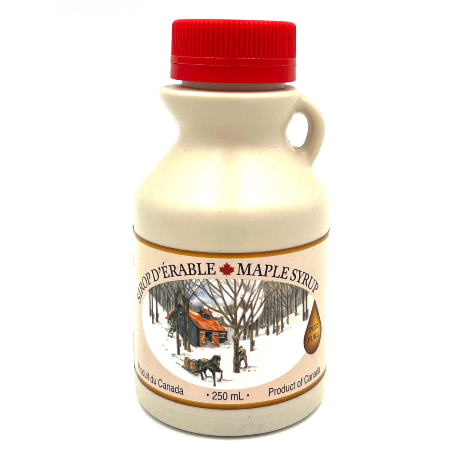 Sirop d'érable en cruchon de 250 ml - Ambré - Direct producteur - 100% pur du Canada - Les Trésors d'érable