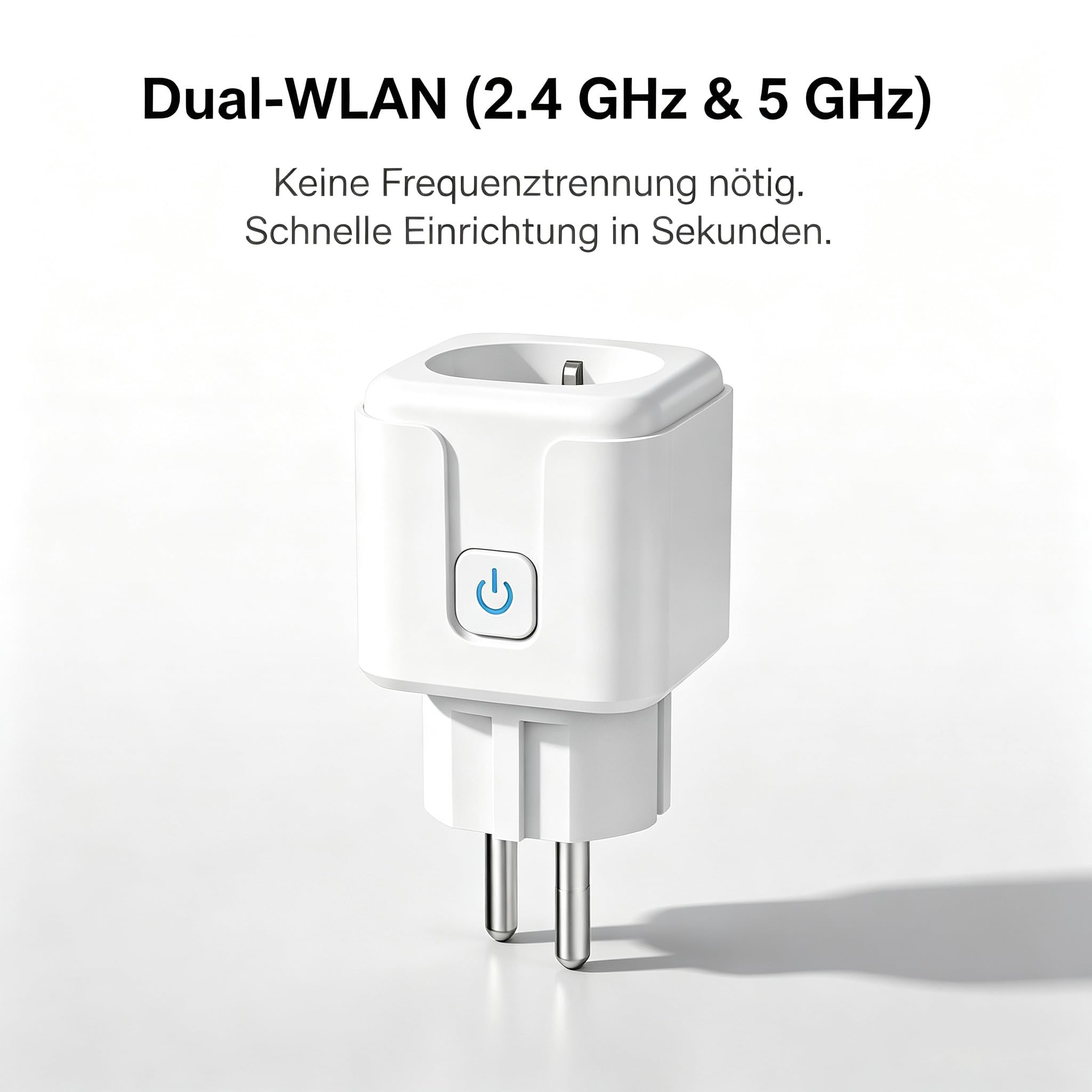 WLAN Steckdose 2,4GHz/5GHz Dualband Smart Steckdose mit Strommessung