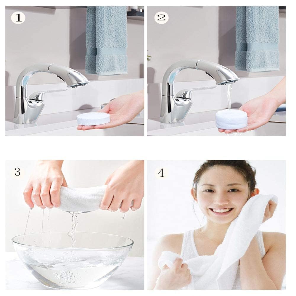 CRADIAX Large Compressed Towel 27.6 x 42 inch Disposable Cotton Bath Towels, Portable, Light and Reusable, Suitable for Hiking, Camping, Beach Swimming and Traveling 2
