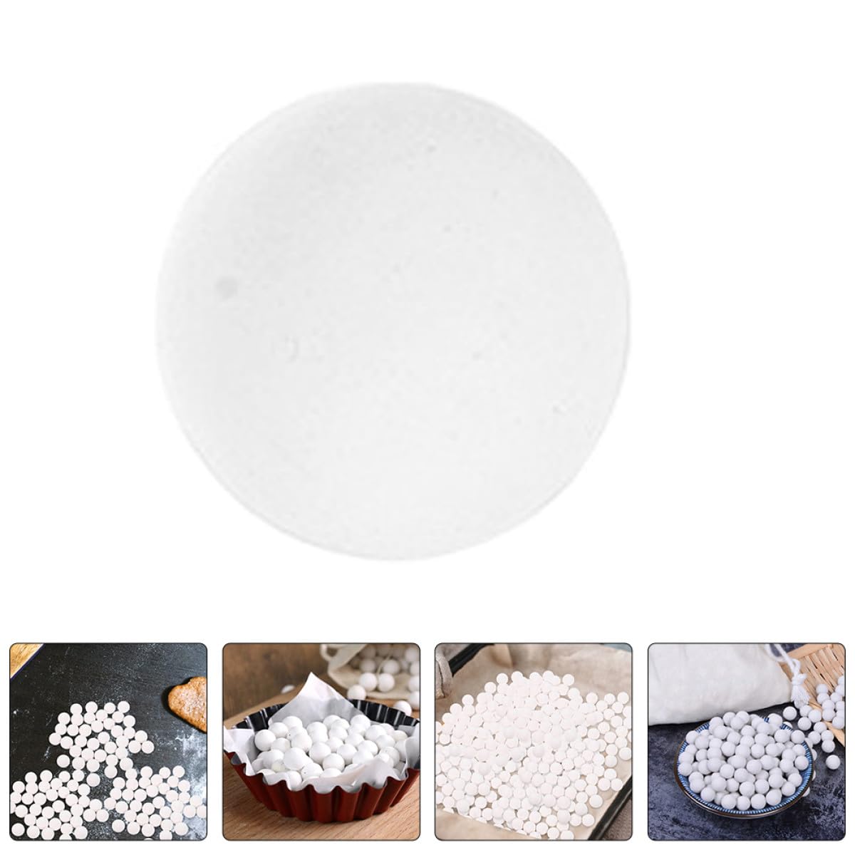 Poids à Tarte en Céramique Blanc 800g Haricots à Tarte Résistants Haute Température Ne Se Déforment Pas pour Pâtisserie Maison