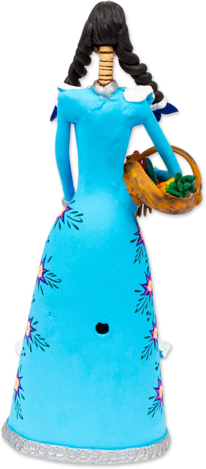 Novica La Catrina Consuelo Ceramic Sculpture image 4