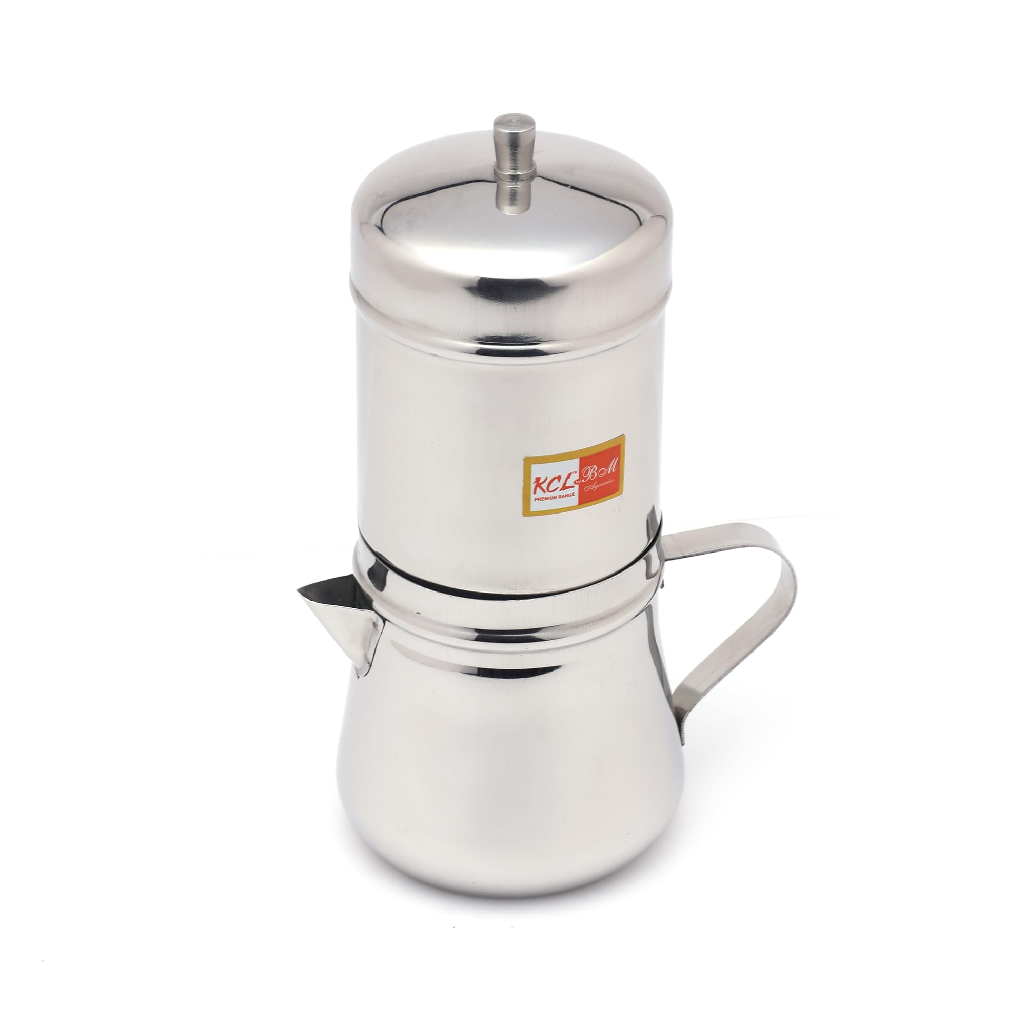 KCL Stainless Steel Filter Coffee Maker | South Indian Style Kaapi Drip Decoction Maker | Traditional Brewing Process with Serving Pot for Authentic Coffee Experience (No.4-300ML)-image-41