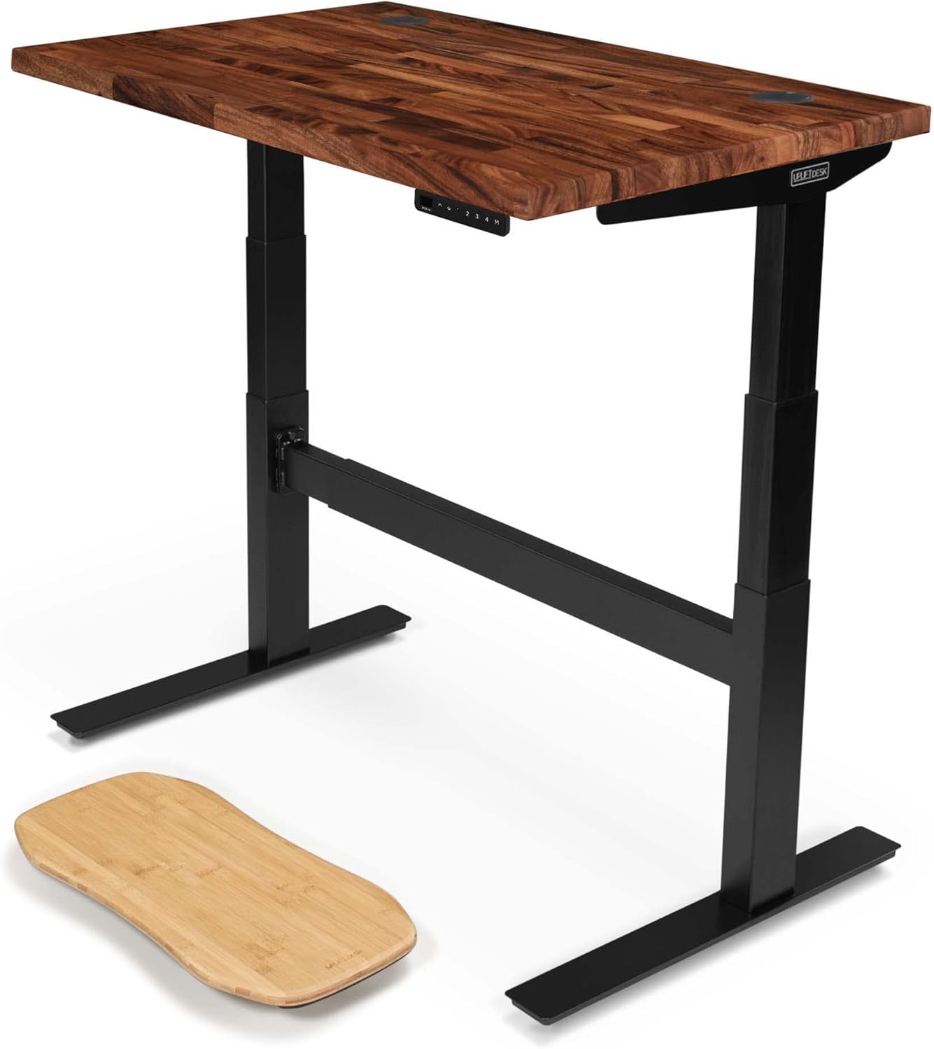 Uplift Desk Saman Butcher Block (48 x 30 inch) Standing Desk 2Leg