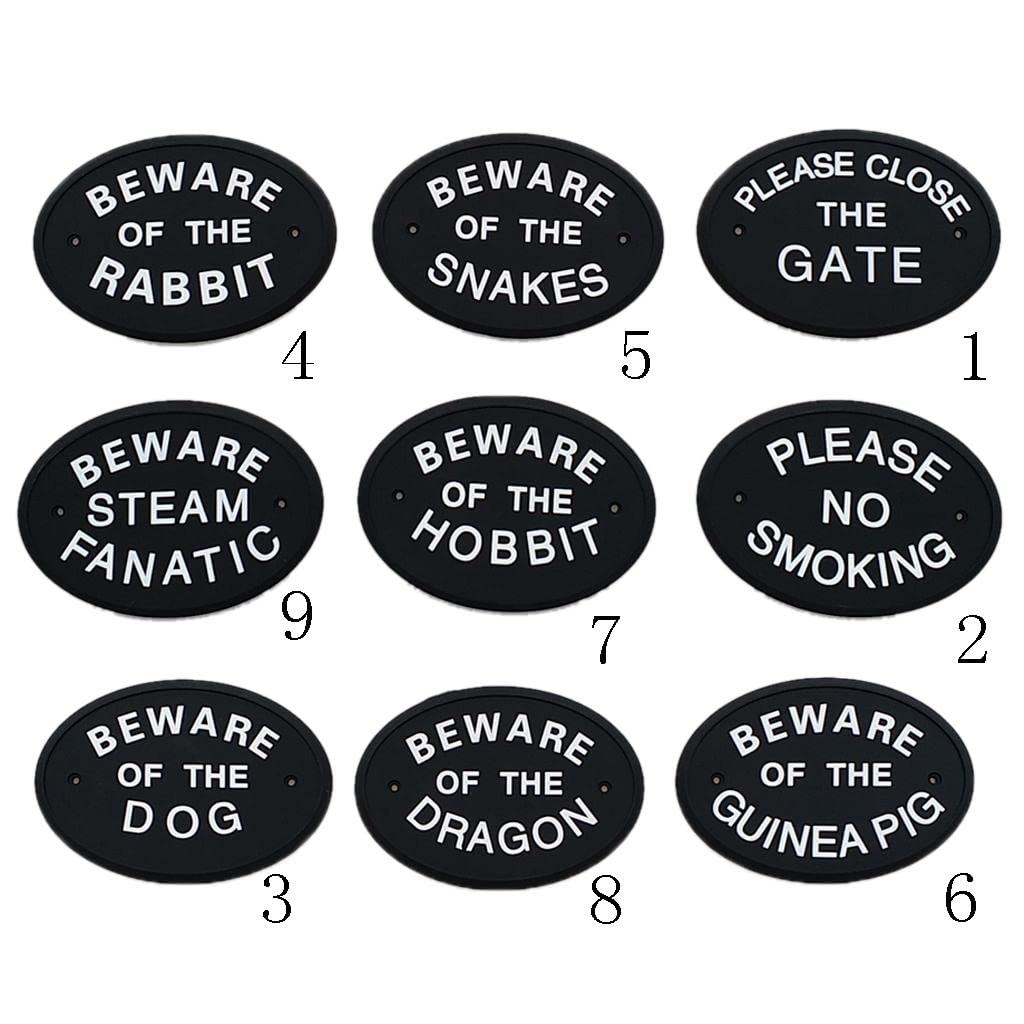 Club Bollywood®Black Oval Statement Plaque Outdoor Garden Wall Sign Please Close The Gate|Home & Garden | Garden D?©Cor |1 X Wall Door House Yard Sign-image-36