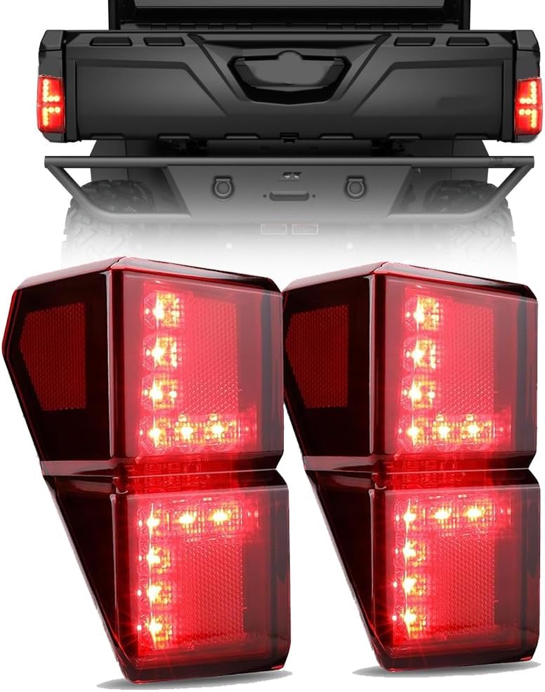 DREAMIZER LED Tail Lights Compatible with Polaris Ranger 1000 XP/Crew 2018-2025 2pcs 1000 XP Tail Light Assembly IP68 Waterproof Replace#2413766