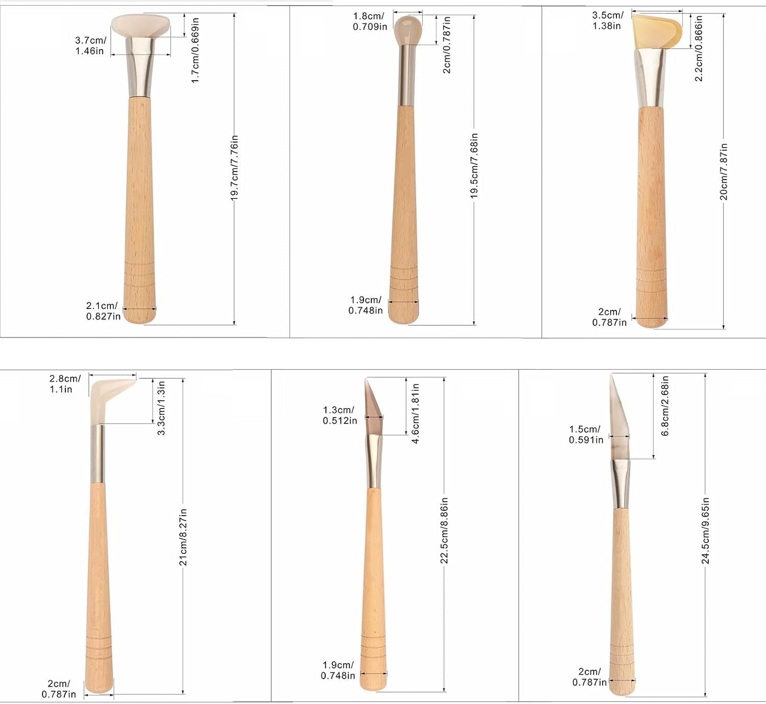 Herramienta Bruñidora De Ágata con Mango De Madera, Puntas Planas, Angulares Y Redondas, Kit De 12 Piezas para La Fabricación De Joyas, para Bruñir Pan De Oro, Tallar Madera Y Pulir Metales