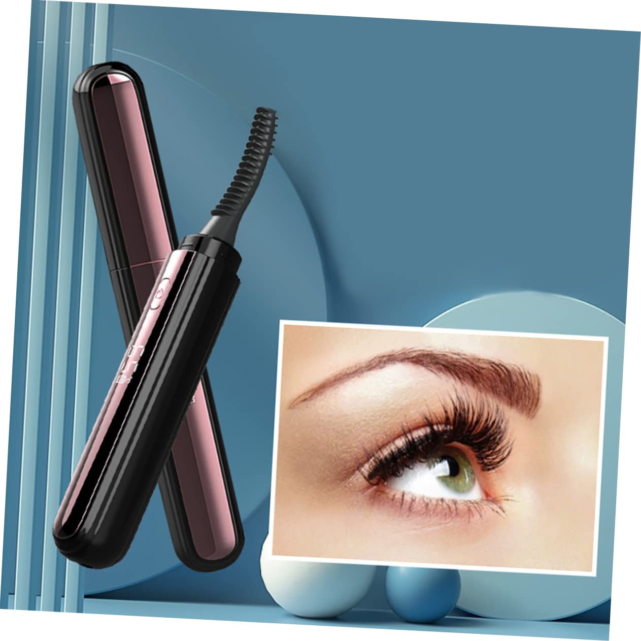 DOITOOL Rizador de Pestañas Eléctrico Calor, Recargable 360mah, Abs Negro, Ligero y Portátil para Viaje y Maquillaje