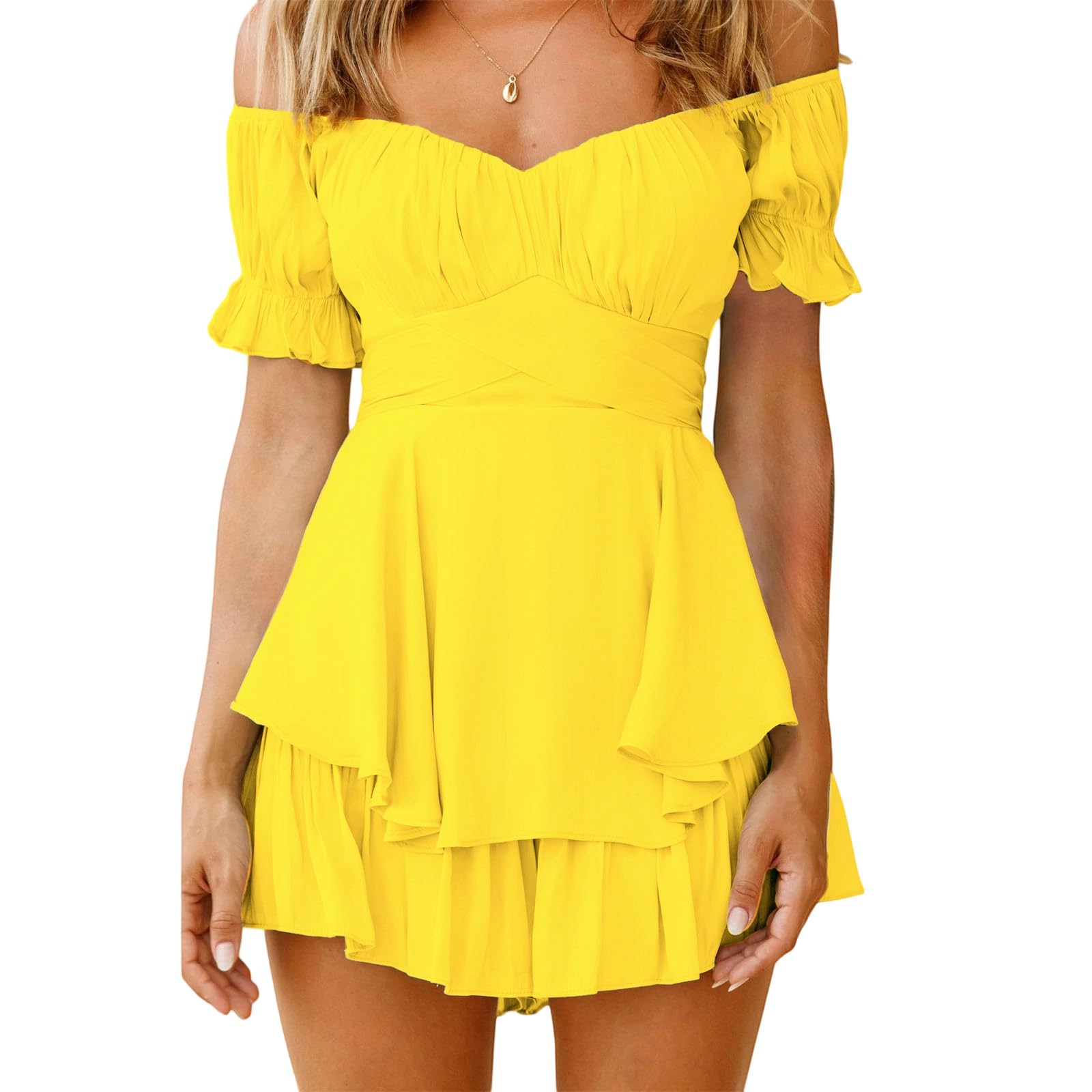 MoKid Ssdwer Off Shoulder Pirate Corset Dress Renaissance Halloween Cosplay Costume (G Yellow, S)