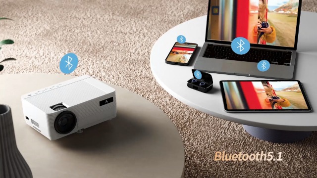 使い勝手の良い プロジェクター 高輝度 デュアルスピーカー内蔵 屋外