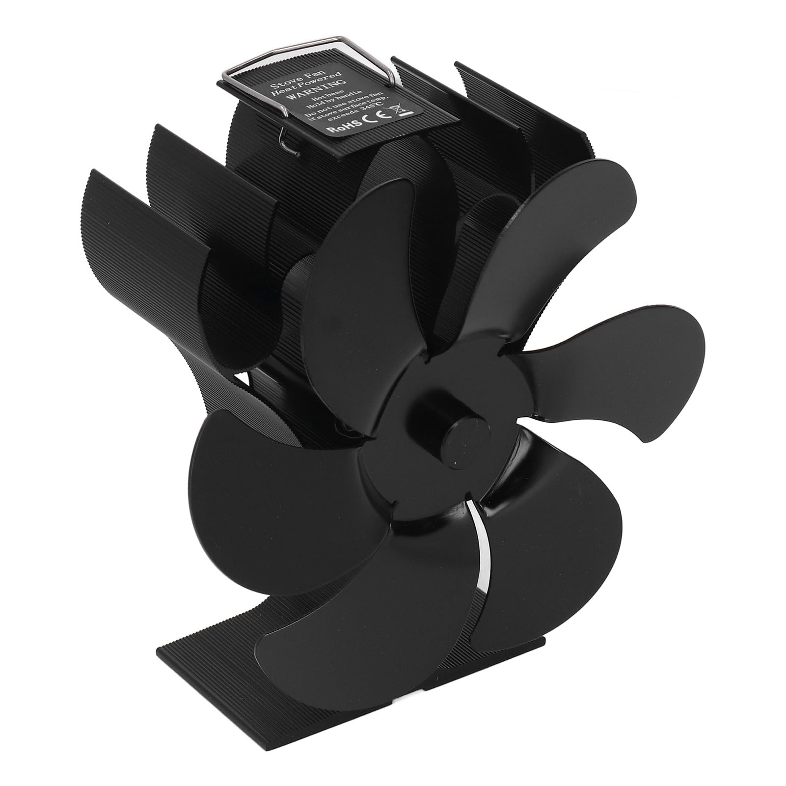 mingzhe Ventilatore per Stufa a Legna a 6 Pale con Funzionamento Silenzioso per Un'efficiente Distribuzione del calore. Alluminio 152 Mm