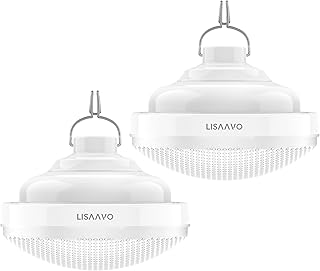 LISAAVO 防水2個セット Ledランタン ト充電式2400mAh大容量 USB充電式 小型軽量 3段階調光 テント/防災/キャンプ/釣り/作業用 吊り下げ&マグネット対応 非常用ライト (ホワイト)