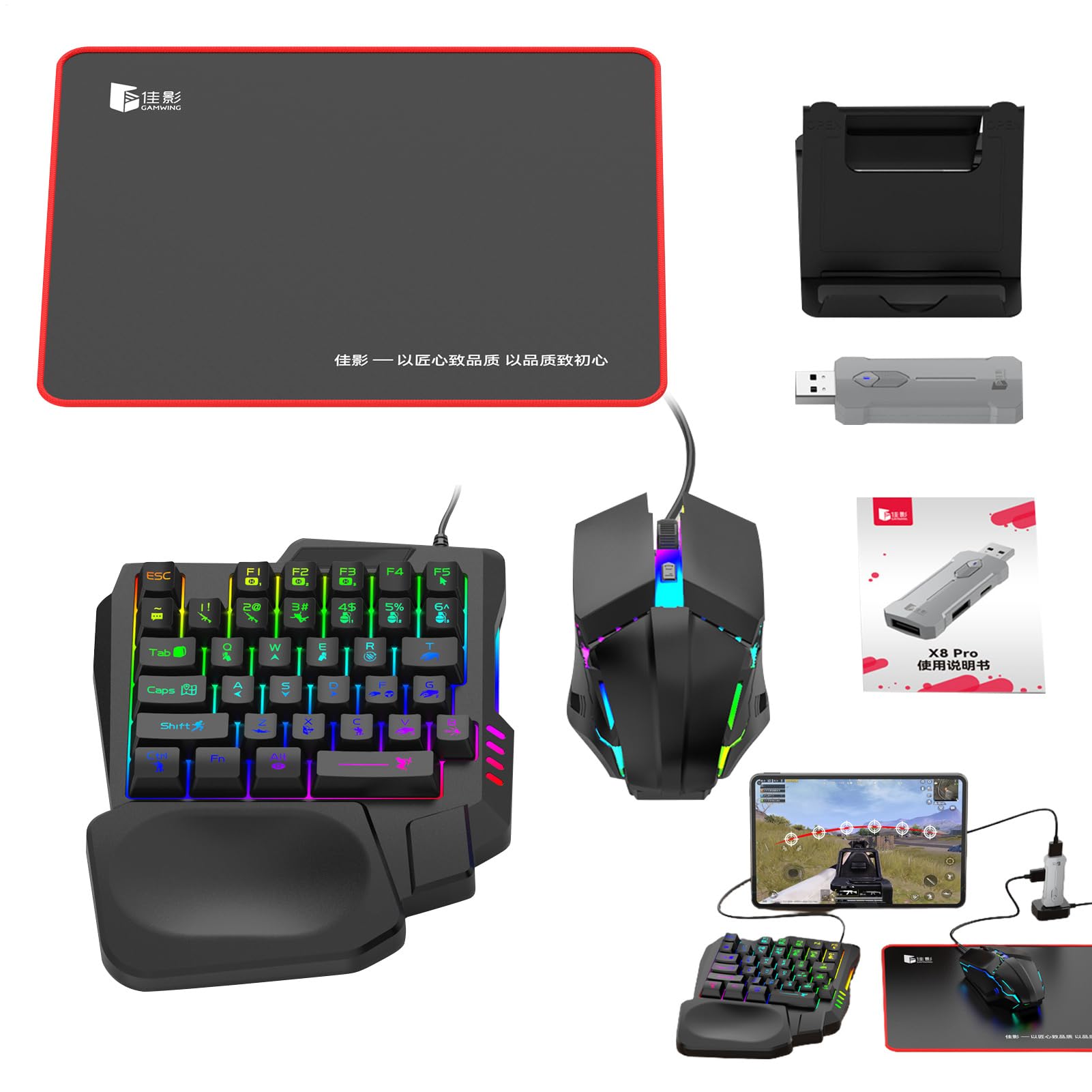 Klawiatura Gamingowa I Myszki Ergonomiczna Bezprzewodowa Ładowalna Z | Mechaniczna Klawiatura I Mysz Zestaw Do Biura Domu Pracy Kodowania Programowania Streamowania Komput