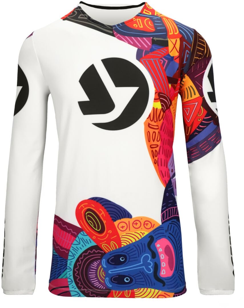 Acerbis X-Flex Veras Maglia Motocross, Bianco/Nero/Giallo, L