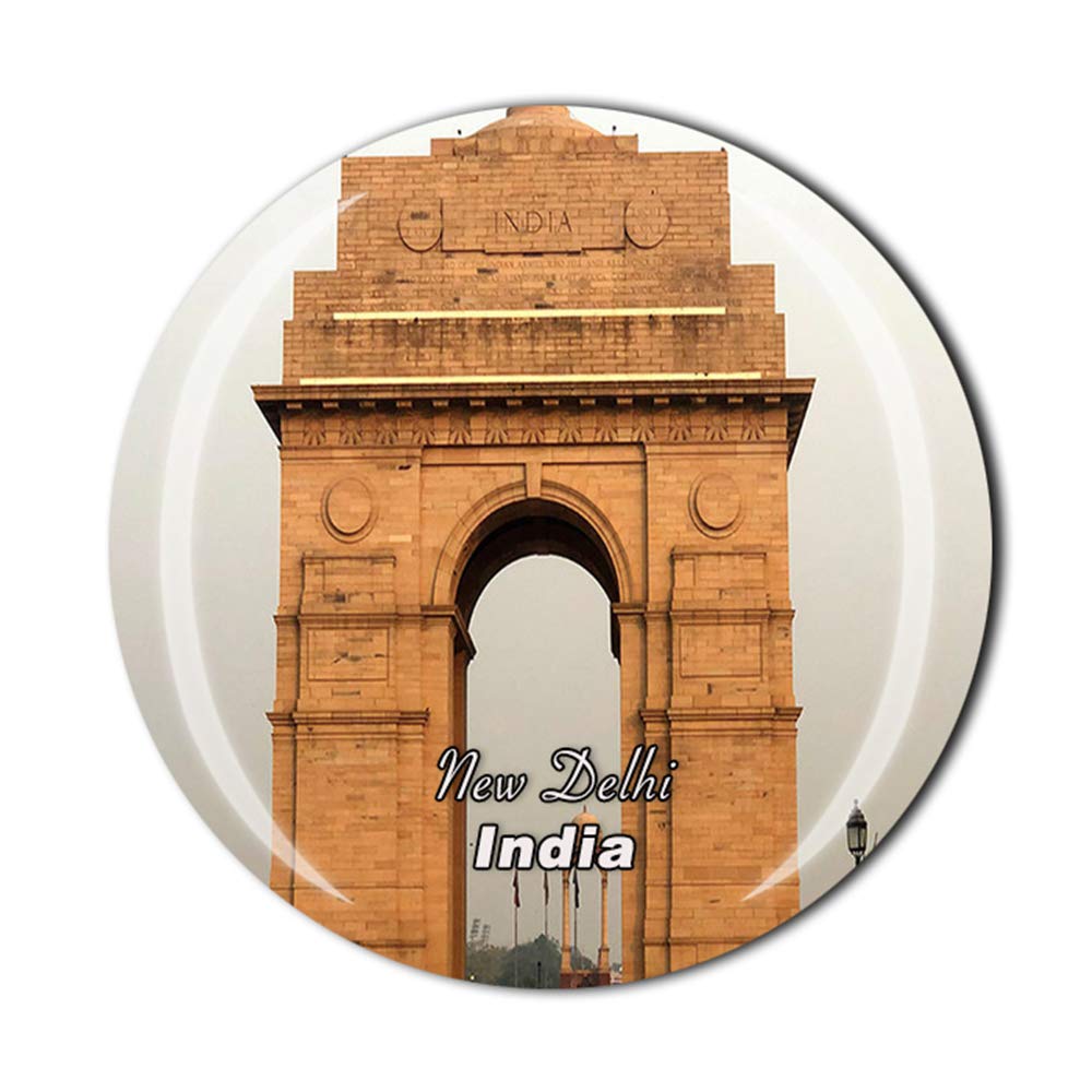 Muyu Magnet New Delhi India Fridge Magnet Travel Souvenir Gift Home Kitchen Decoration Magnetic Sticker Crystal Refrigerator Magnet Collection