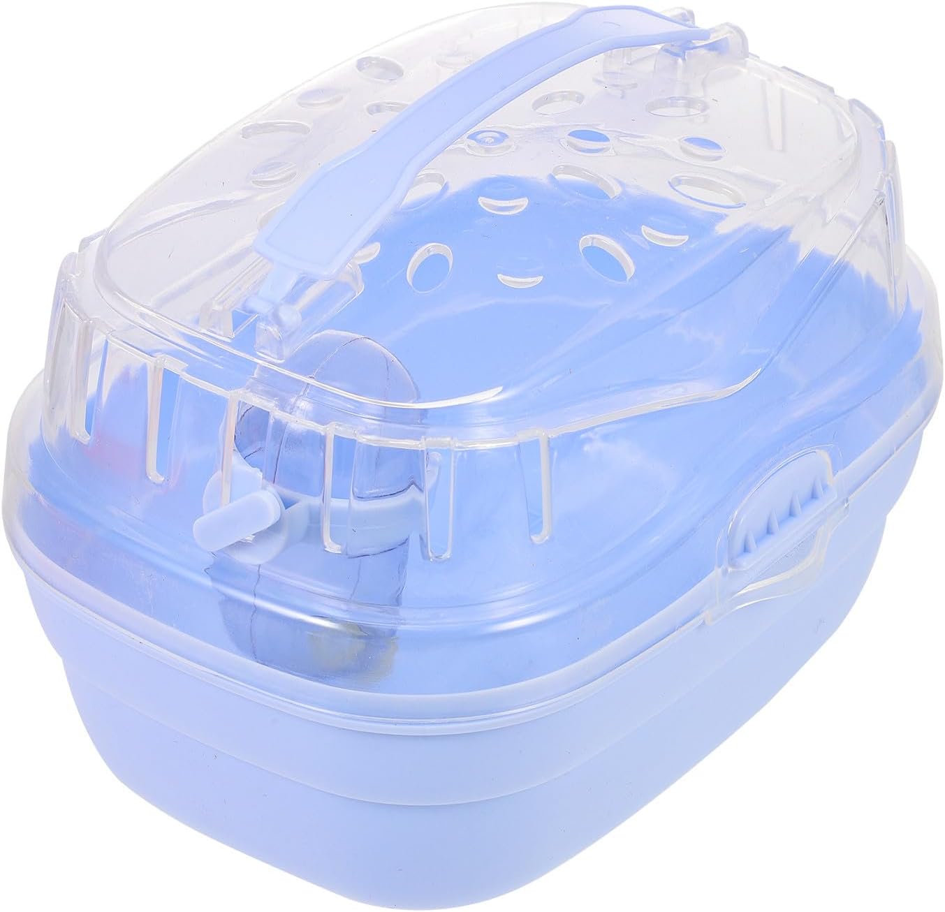 VICASKY Portable Hamster Cage and Carrying Case with Ventilation, Blue Small Pet Travel Carrier for Hamsters, Chinchillas, and Rats