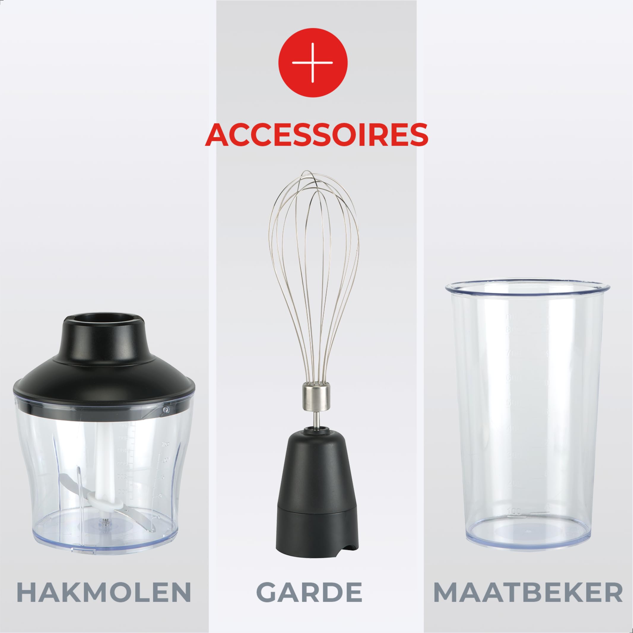 Bourgini Classic – bardzo wydajny blender ręczny z 20 prędkościami i trybem turbo – rozdrabniacz – 1200 W.