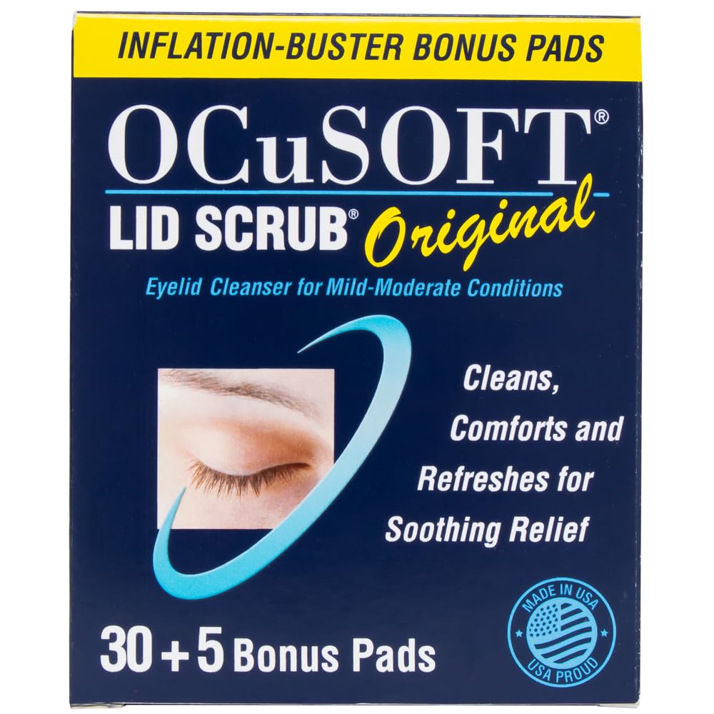 OCuSOFTLid Scrub Original 30 Count Inflation Buster with 5 Extra Pads