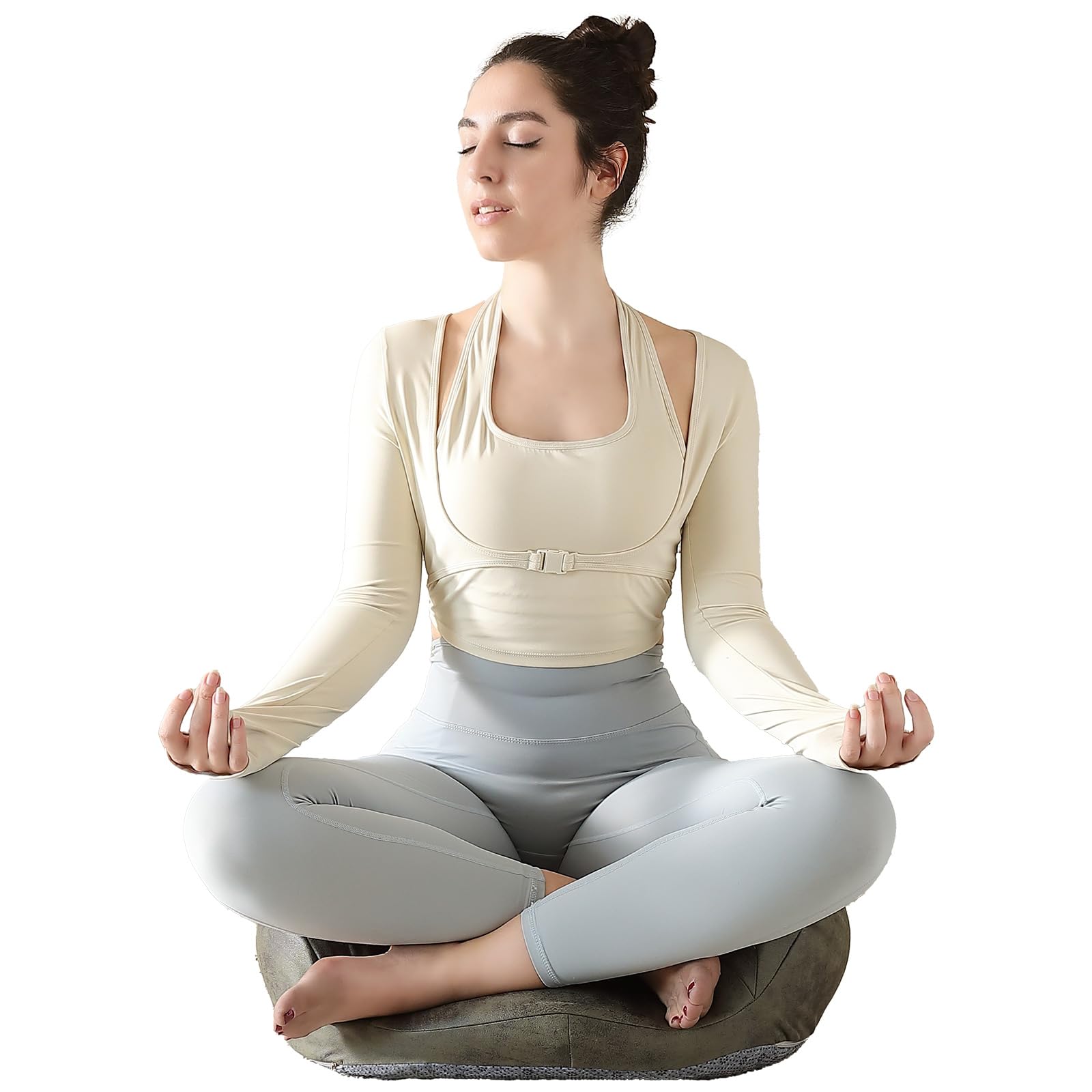 Meditation Cushion, Comfortable Floor Pillow for Adults Sitting, Reading, Yoga, Large Floor Cushion Seating for Living Room Tatami Home Decor