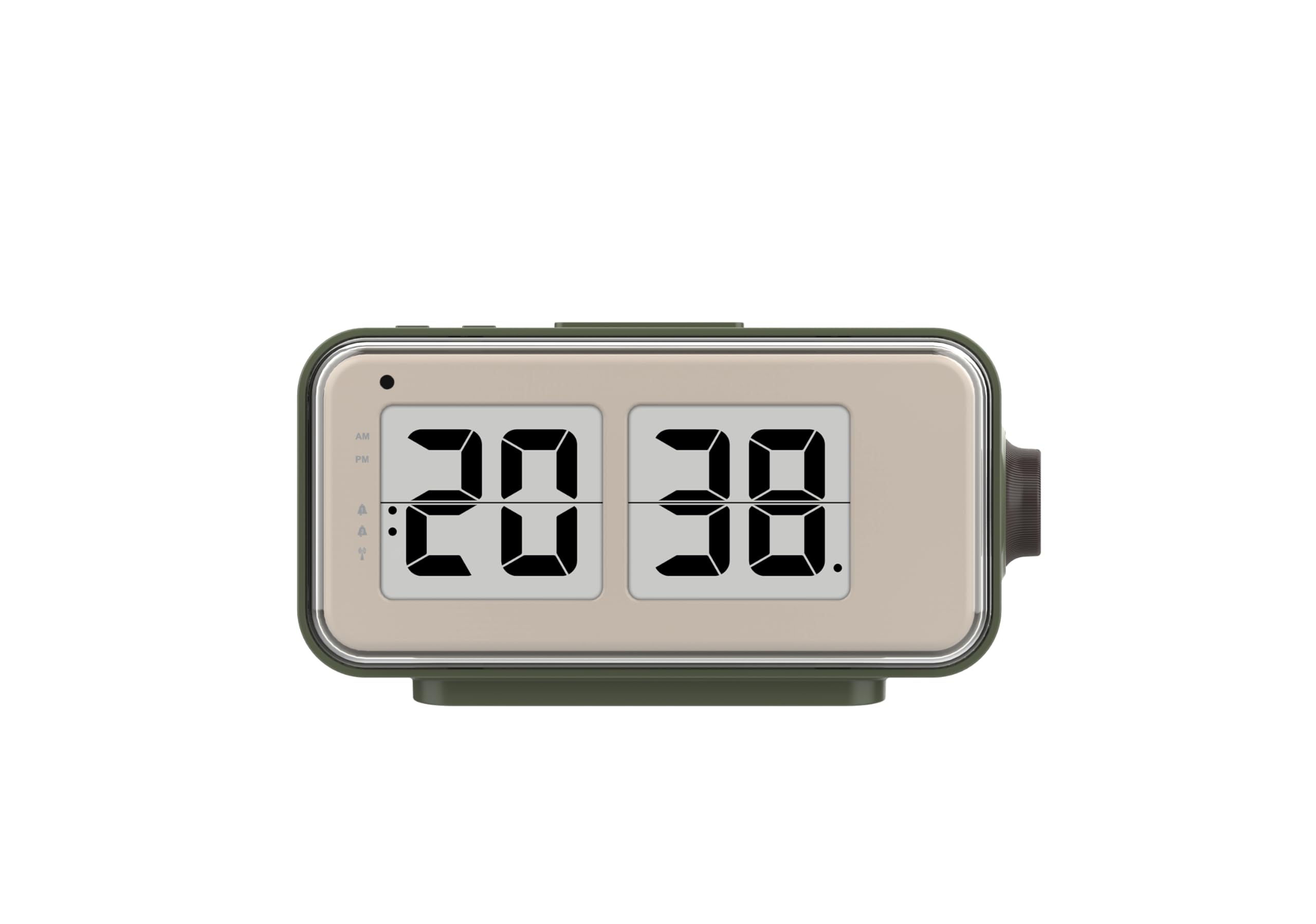 Technoline WT270 budzik w stylu retro – DCF77 budzik radiowy w stylu Flip Clock, 2 alarmy z funkcją drzemki, wskaźnik temperatury wewnętrznej, kalendarz, podświetlenie tła i światło nocne, zasilanie
