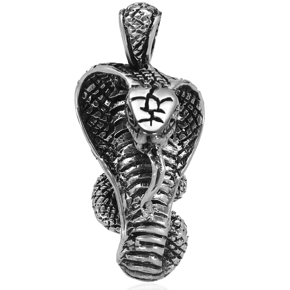 VY JEWELRYKing Cobra 925 Sterling Silver Pendant for Men and Women - Made in Thailand