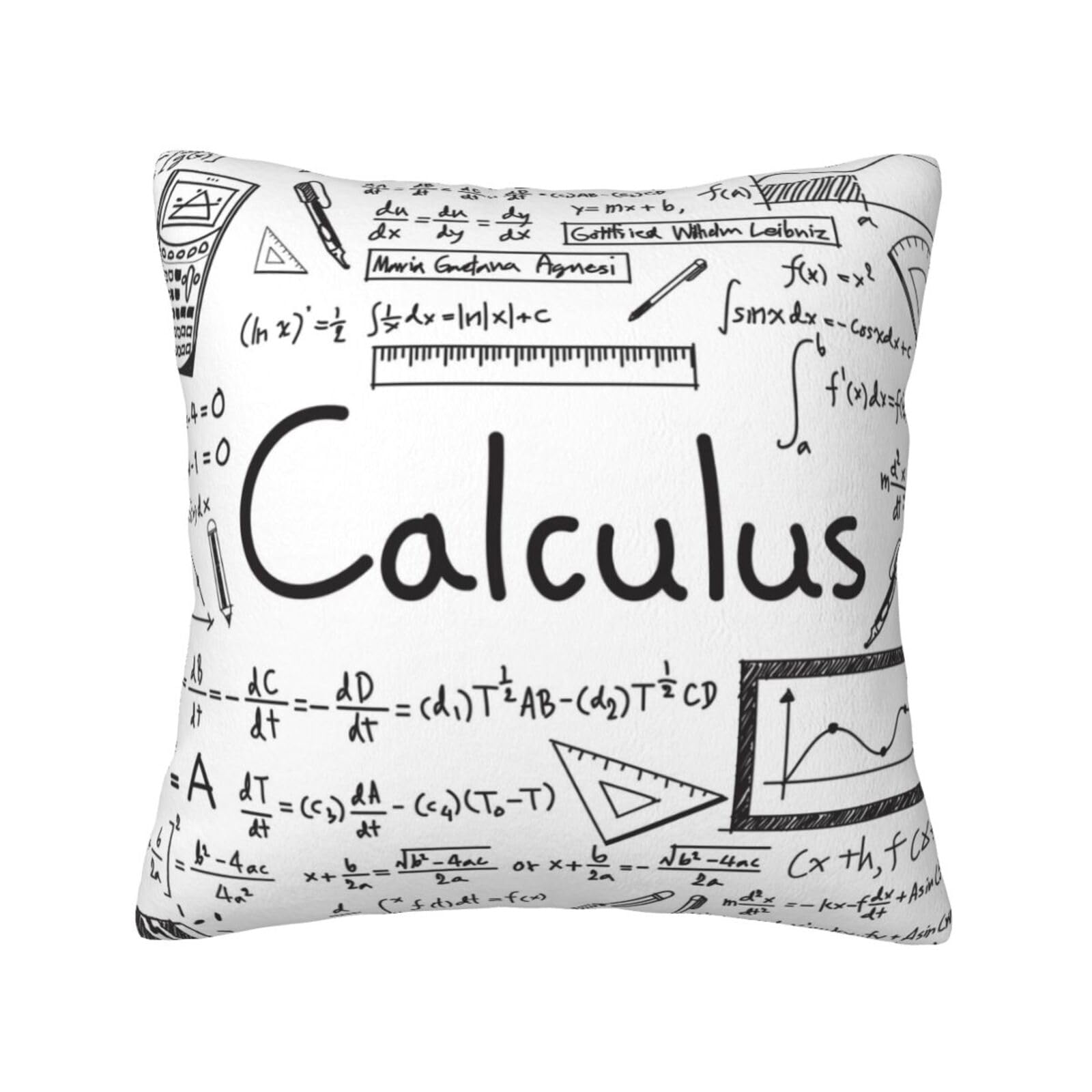 YFSGDLBN Math Geometry Geek Calculus printed Velvet pillowcase decorative Cushion Cover