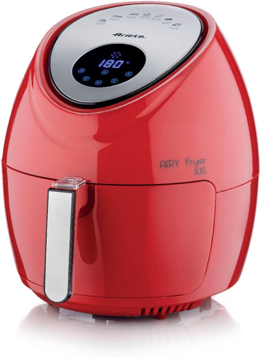 Ariete 4618 Airy Fryer XXL- Friggitrice ad Aria - Frigge 2,5 kg di Patatine Fritte - 7 Litri - Cottura Senza Olio e Grassi - 1800 Watt - Rosso