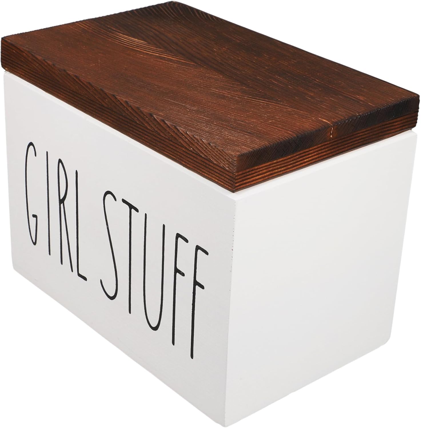 Bathroom Sanitary Napkin Storage Wooden Pad Organizer Lid Small Storage Container Feminine Product Box Stylish