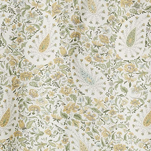 Waverly Curtains For Bedroom - Paisley Verveine 100" X 84" Decorative Double Panel Rod Pocket Window Treatment Privacy Curtain Pair For Living Room, Spring (Fashion Curtains For Bedroom -) #TOP6