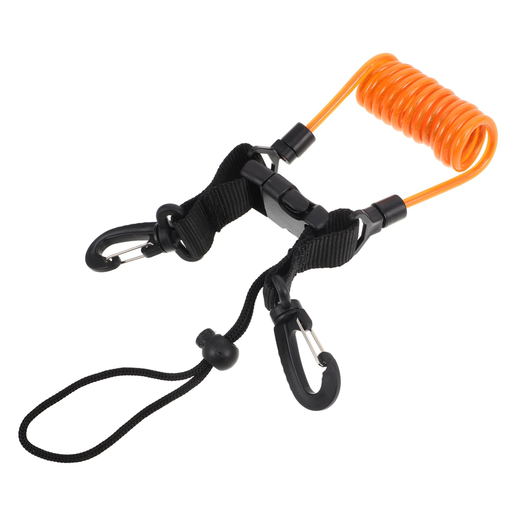 DOITOOL Heavy Duty Retractable Coiled Lanyard for Diving Lost Wrist Strap Lanyard for Scuba Diving Accessories Safety Rope for Camera and Gear