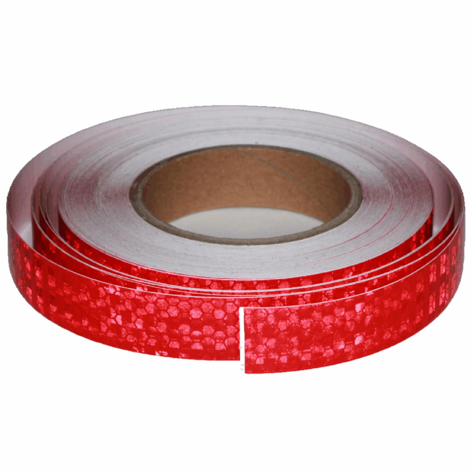 tuyrchu Red Reflective Tape 1 inch Wide for Trailers, Outdoor Waterproof High Visibility Warning Adhesive Stickers (100 Feet)