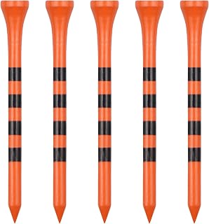 Wooden Golf Tees 3-1/4", 2-3/4", 2-1/8", 1-1/2" Available, 100 Count (Natural Color, White, Black, Blue, Red, Green, Yellow, Pink, Orange)
