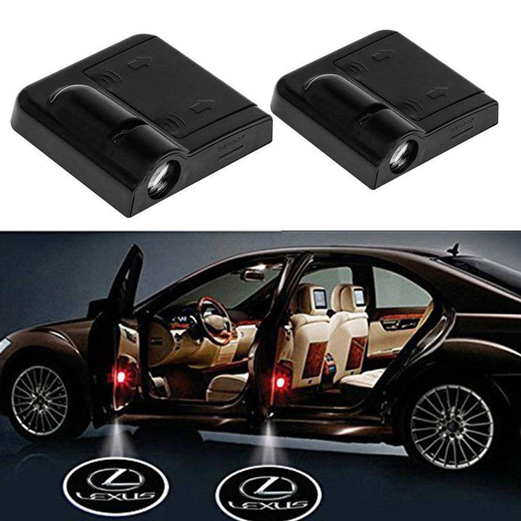 2 Pcs Wireless Car Door Led Welcome Laser for Lexus, Projector Logo Light Ghost Shadow Light Lamp Logos Full LED Side Door Courtesy Light Assy for Lexus IS ES GS LS RX GX LX (2PCS)