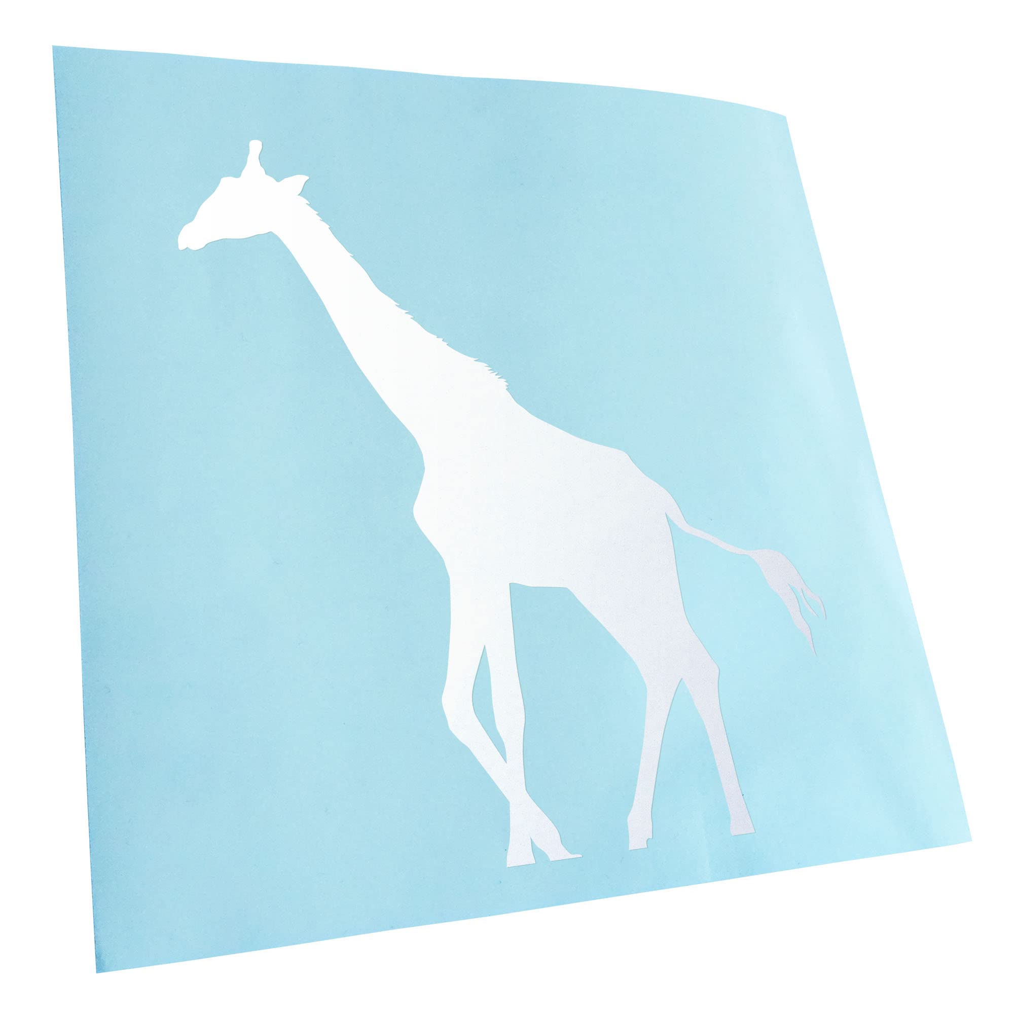 Kiwistar - Car Sticker - Matte White - 40 x 29 cm Giraffe Silhouette - Rear Window Car Sticker Weatherproof for Car Truck Moped Truck - Sticker Exterior Self-Adhesive Tuning Accessories for Window