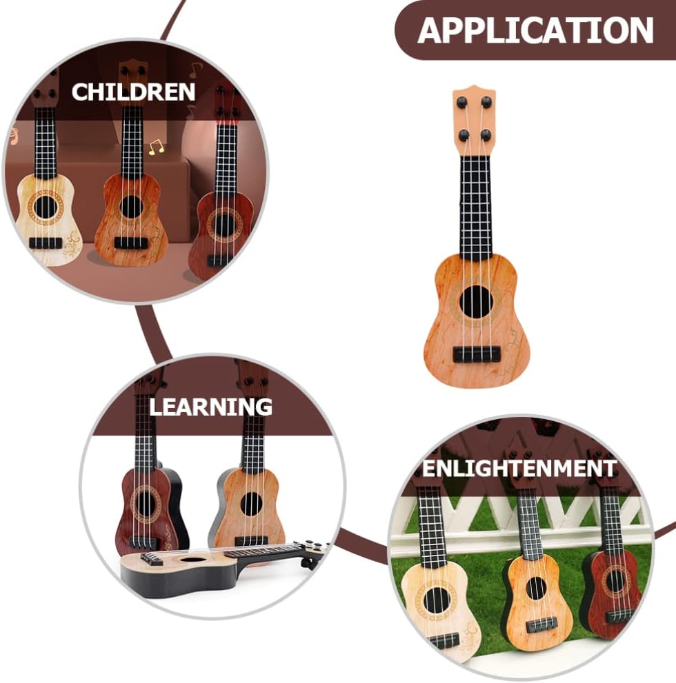 STOBOK Kids Guitar Musical Toy,Mini Classical Ukulele Guitar Musical Educational Toy Instrument for Children Toddler Beginner School