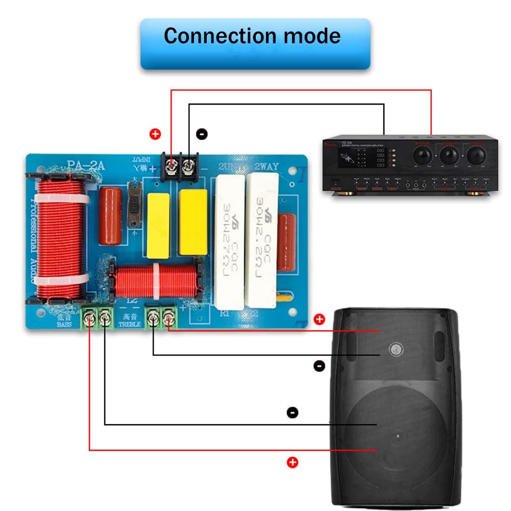 PA-2A 450W 2 Way Audio Speaker Divider Hi-Fi Crossover KTV Stage Crossover per Altoparlanti Professionali
