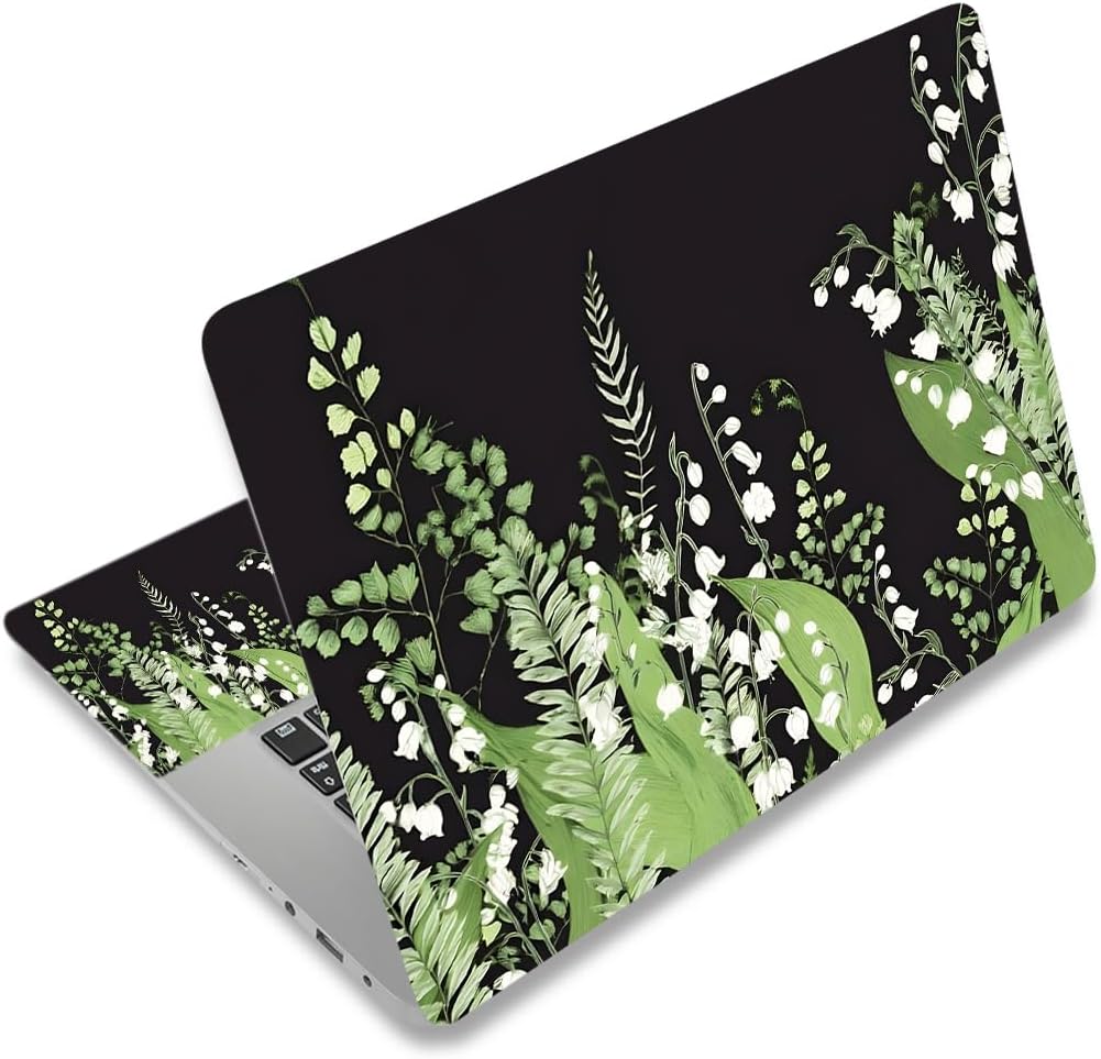 Laptop Skin Sticker Decal,12" 13" 13.3" 14" 15" 15.4" 15.6" Laptop Skin Sticker Protector Cover for Toshiba Hp Samsung Dell Apple Acer Leonovo Sony Asus Laptop Notebook (Flowers Plants)
