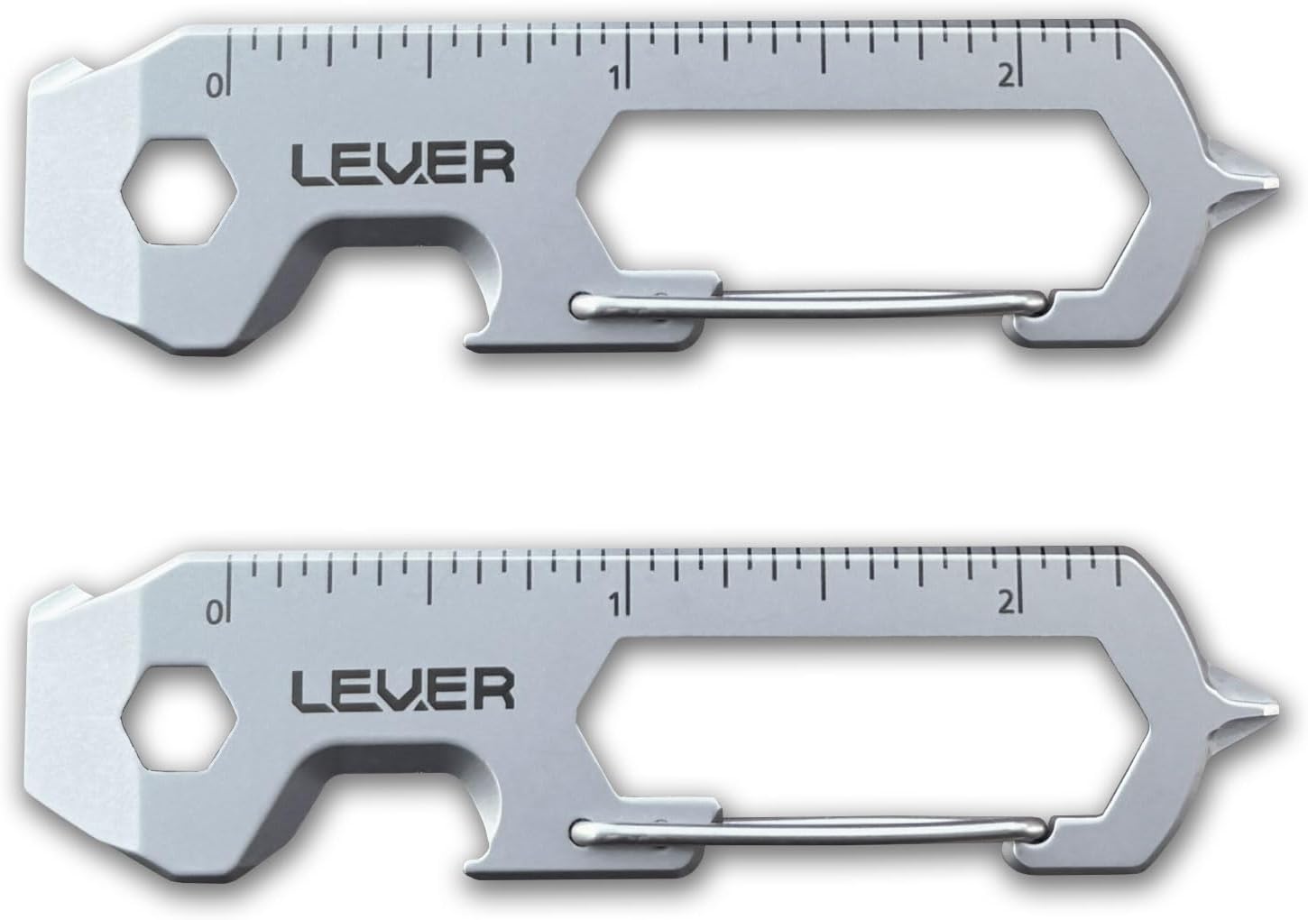 Lever Gear CLiP KT Bottle Opener Keychain Multitool Carabiner For Keys | Mini Prybar Key Carabiner Keychain Screwdriver Multitool For Men | EDC Tool Key Chain Multi Tool For Men Gift