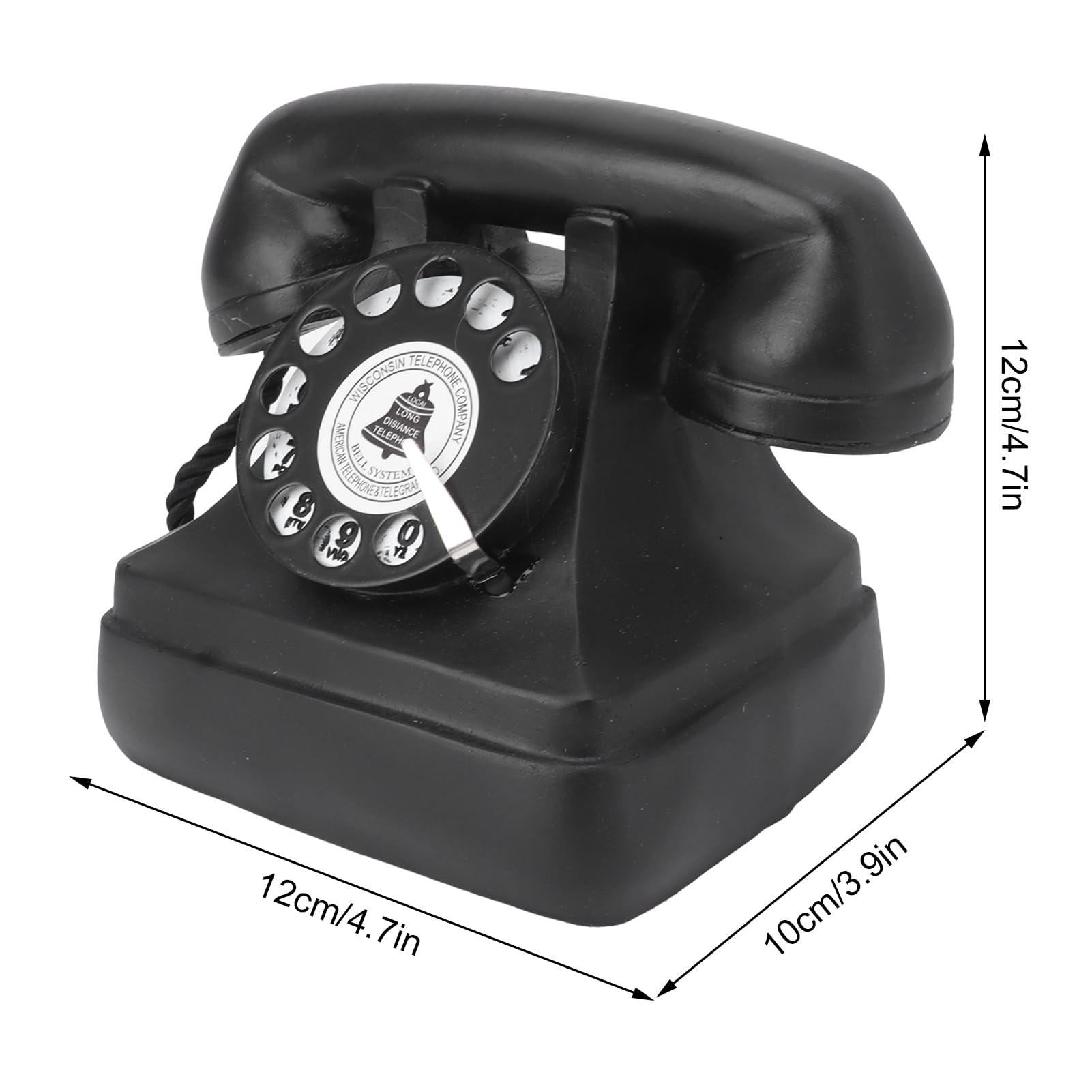 Telefon Mit Wählscheibe, Europäisches Wählscheibentelefon, Wählscheibentelefon Festnetztelefon Retro Vintage-Telefon-Requisite für Home-Office-Schreibtisch-Speakeasy-Dekoration