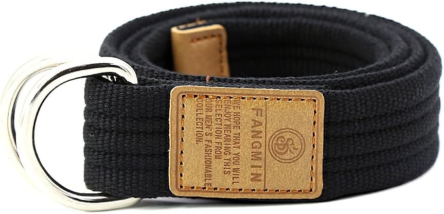 Kusun Black Canvas Belt Fashion Outdoor Webbing Metal Buckle for Man Women