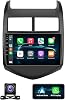 4GB32GB Car Radio Stereo for Chevy Sonic Aveo 2011 2012 2013 2014 2015 Wireless CarPlay & Andriod Auto 9.2 Inch Touch Screen Android Car Radio with GPS Navigation Bluetooth SWC