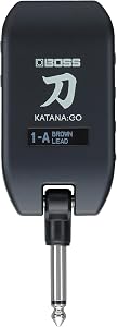 BOSS KATANA:GO | Personal Headphone Amplifier for Guitar & Bass | Ready-To-Play Sounds from Stage-Class Katana Amps | Advanced Spatial Technology | Edit Tones & Stream Backing Music via Bluetooth | Pocket-Sized Headphone Amp, Stage Feel Spatial Audio