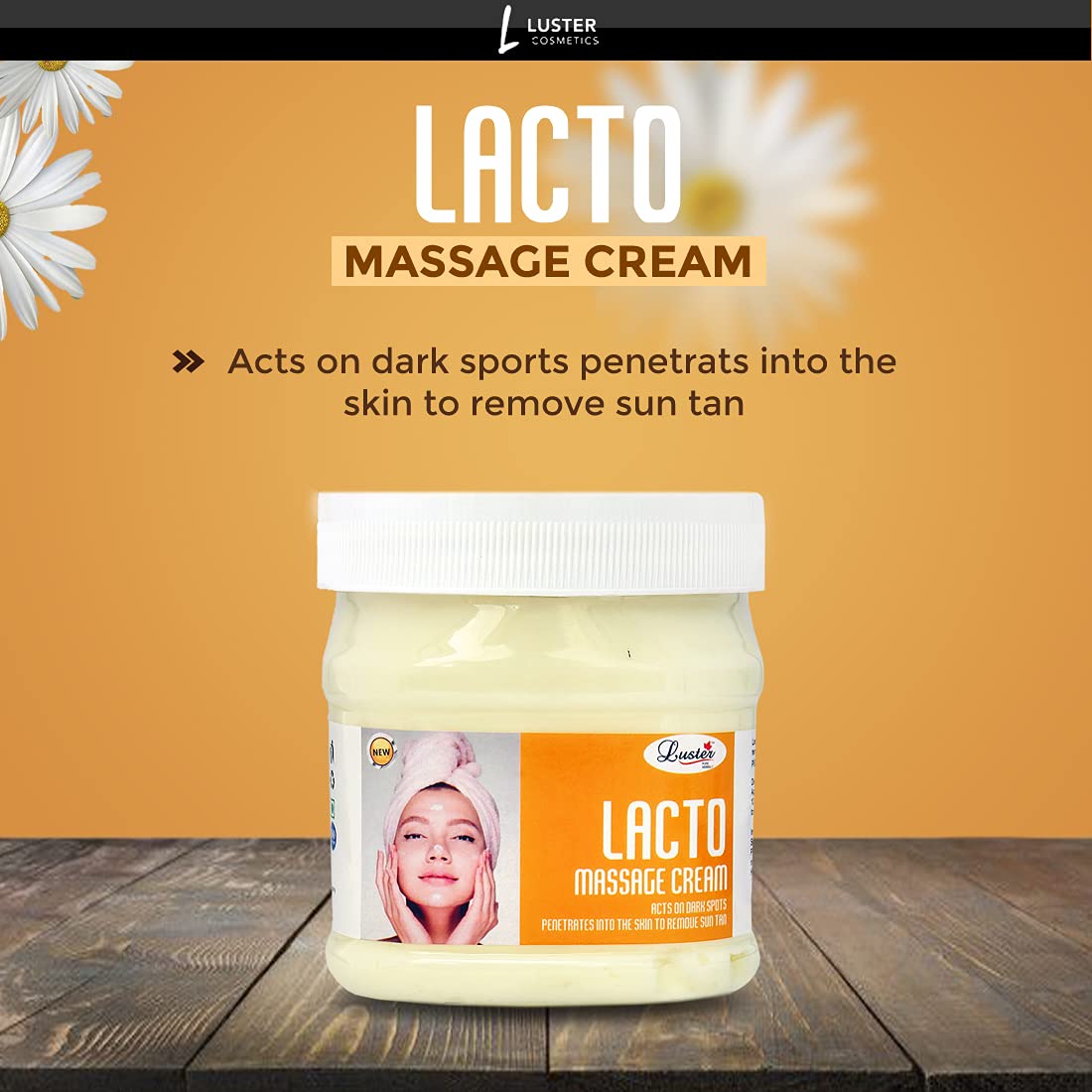Luster Lacto Anti Tan Customized Facial Kit | Removes Sun Tan & Dark Spot | Scrub | Massage Cream | Massage Gel | Face Pack | Paraben Free - 500 ml (Pack of 4). 3