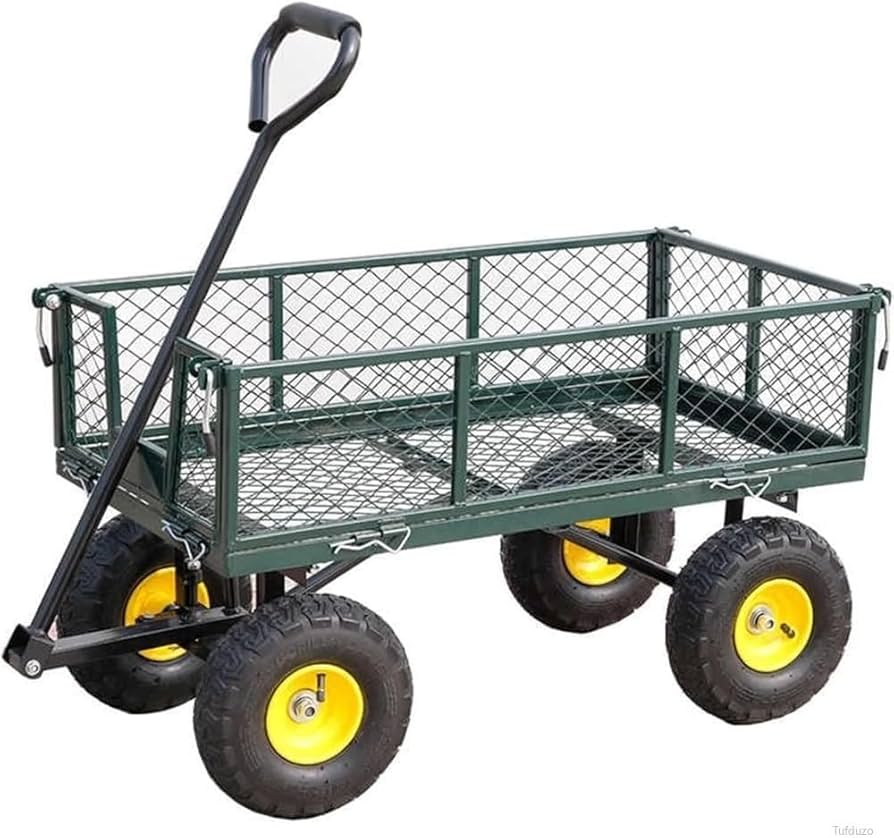 Amazon.co.jp: リヤカーです 折りたたみ式 四輪トロリー 高耐久設計 全