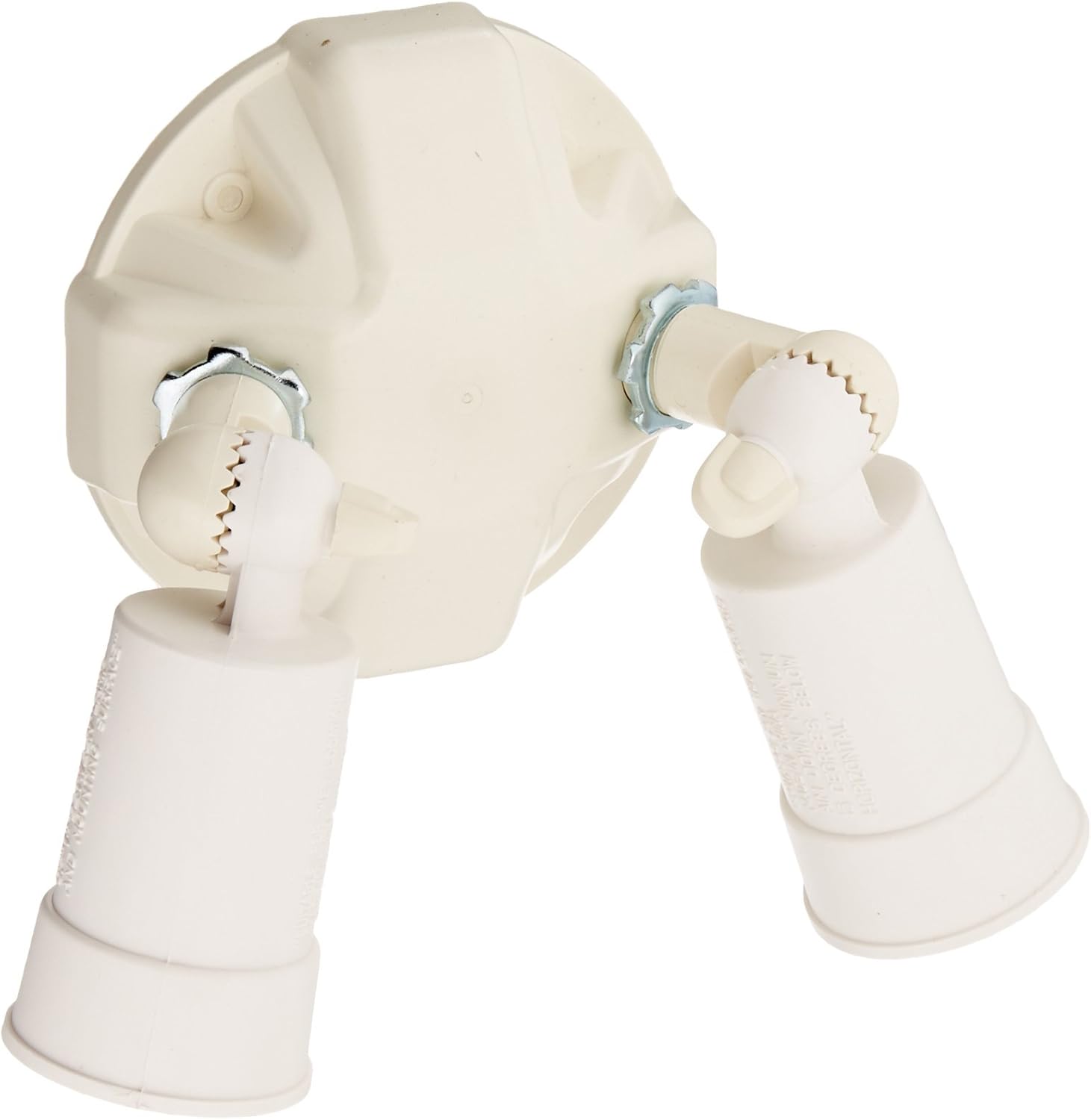 HALO 300-Watt White Outdoor Twin-Head Security Flood Light with Dusk to Dawn Photocell Sensor, (PWT250PCW)