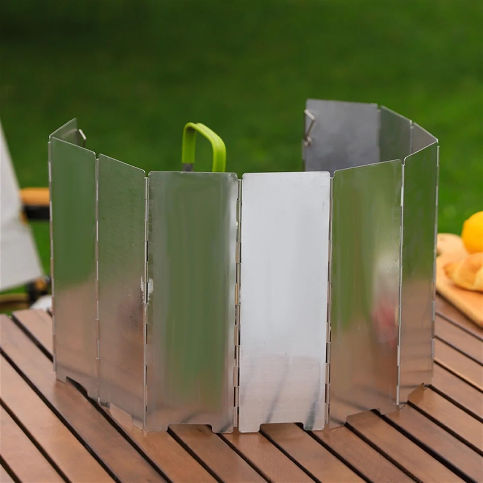 Pantalla de viento de 10 placas, estufa plegable de aluminio for exteriores, protección contra el viento, estufa portátil for acampar, protección contra el viento, cocina de Gas, deflectores de viento