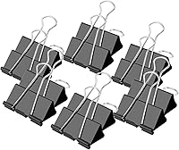 Ufmarine Medium Binder Clips 1.25 Inch 40 Pack - Heavy Duty Rust-Resistant Paper Clips for Office Home Kitchen