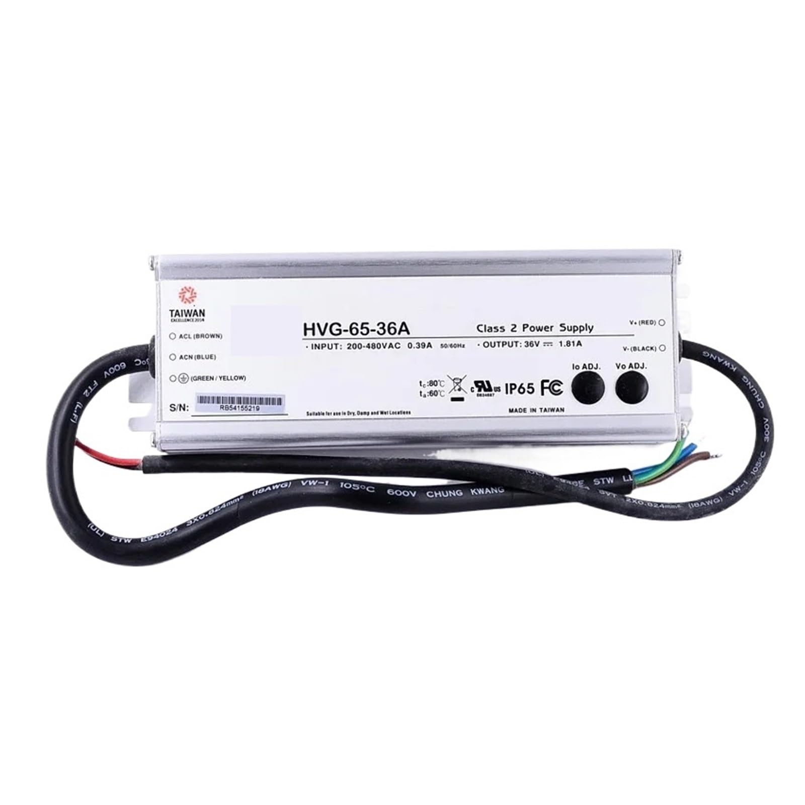 JJKKOZVQF 65W 12V 24V 24W 65W 12V-DC48V Power Supply